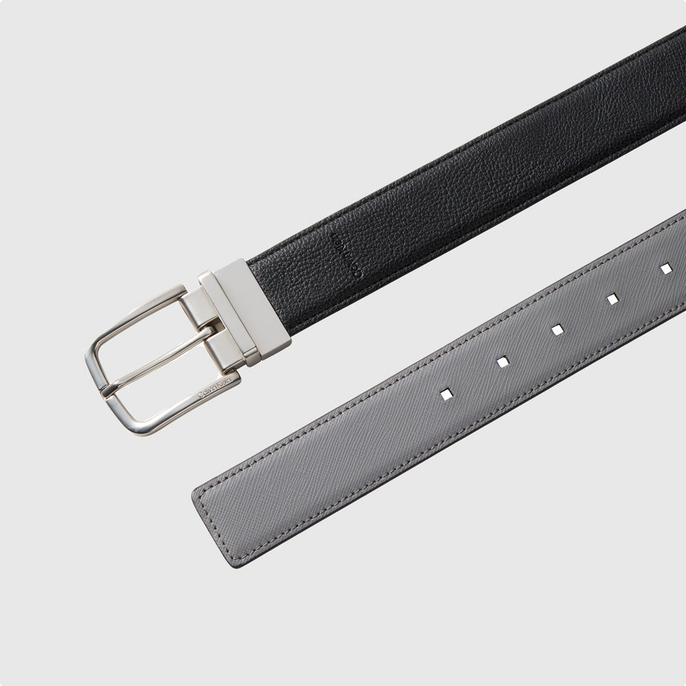 Reversible Buckle Pebble Belt - Black Multi