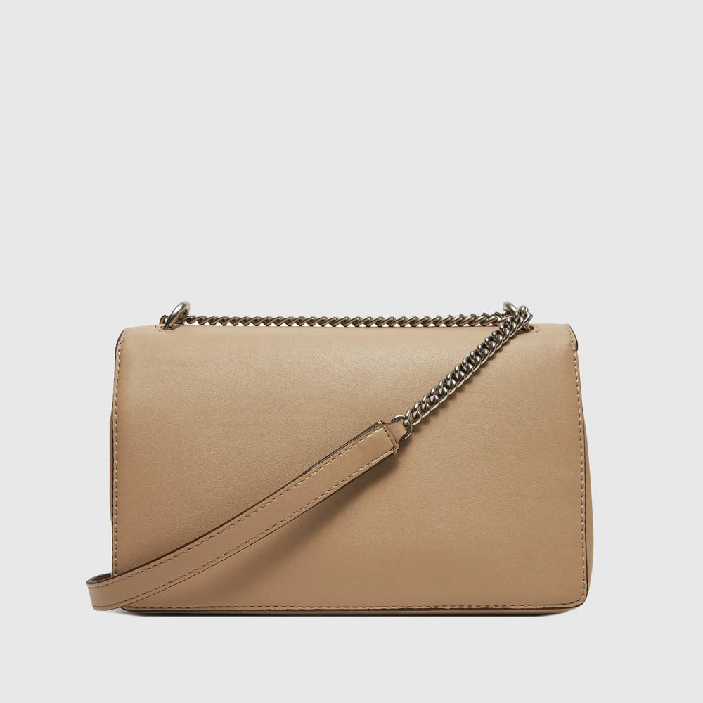 Sculpted Shoulder Bag - Beige