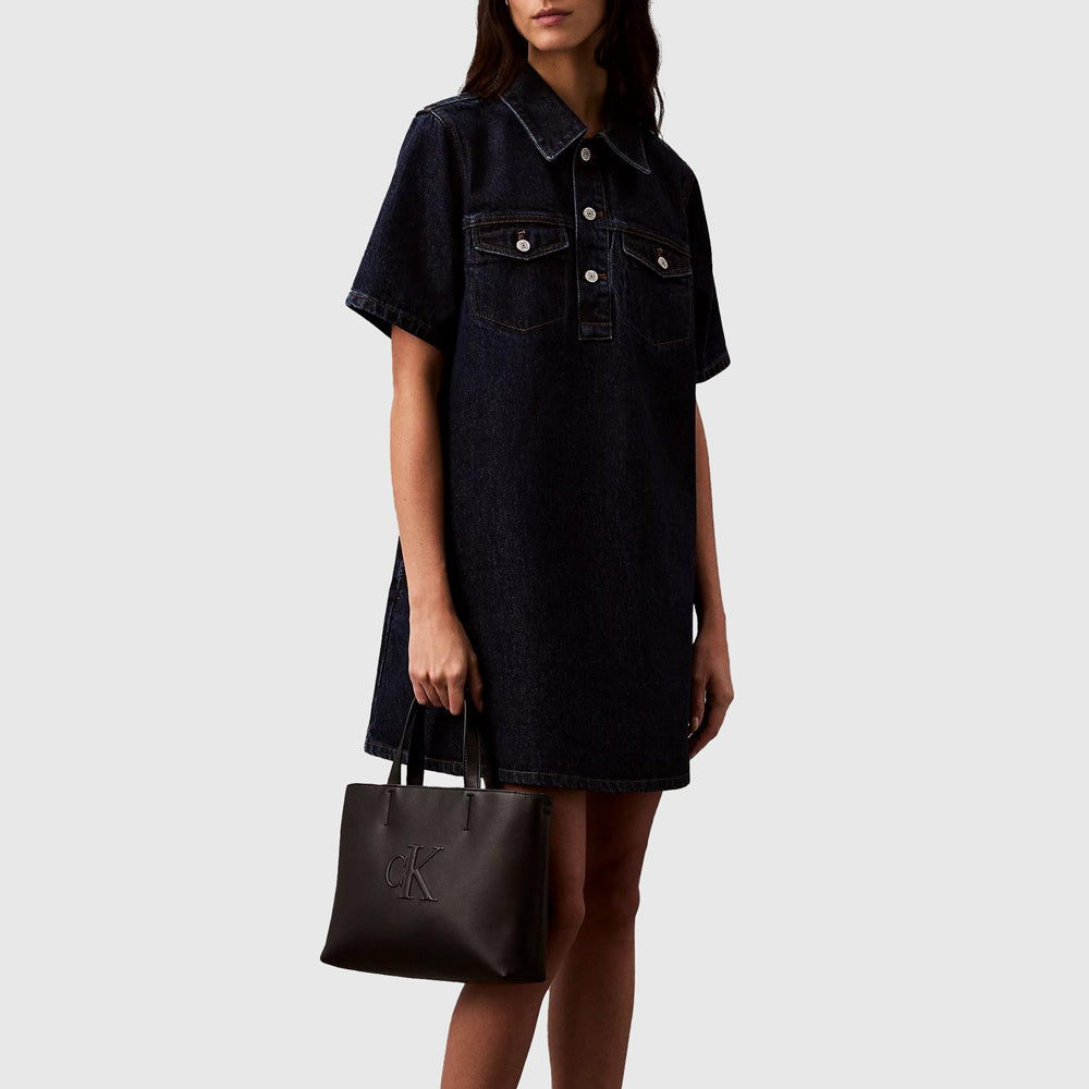 Sculpted Mini Tote - Black