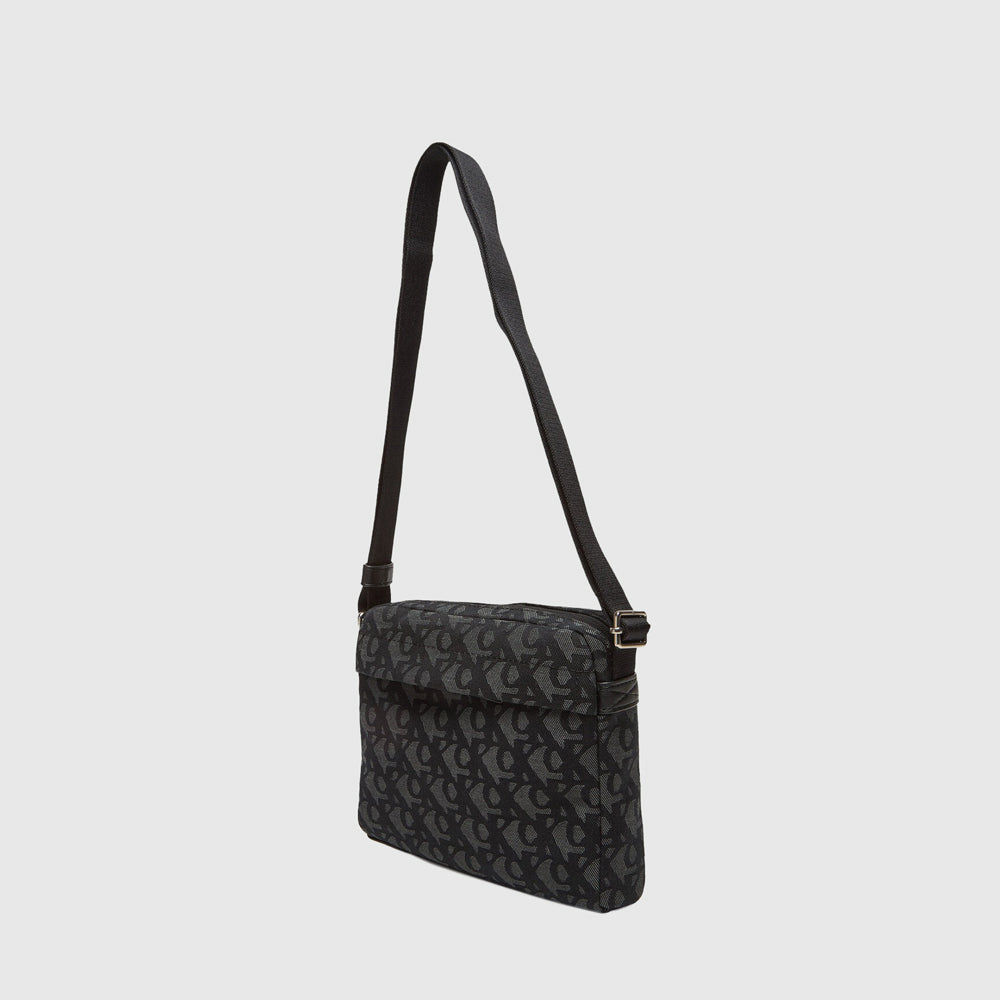 Monogram Flap Bag - Black