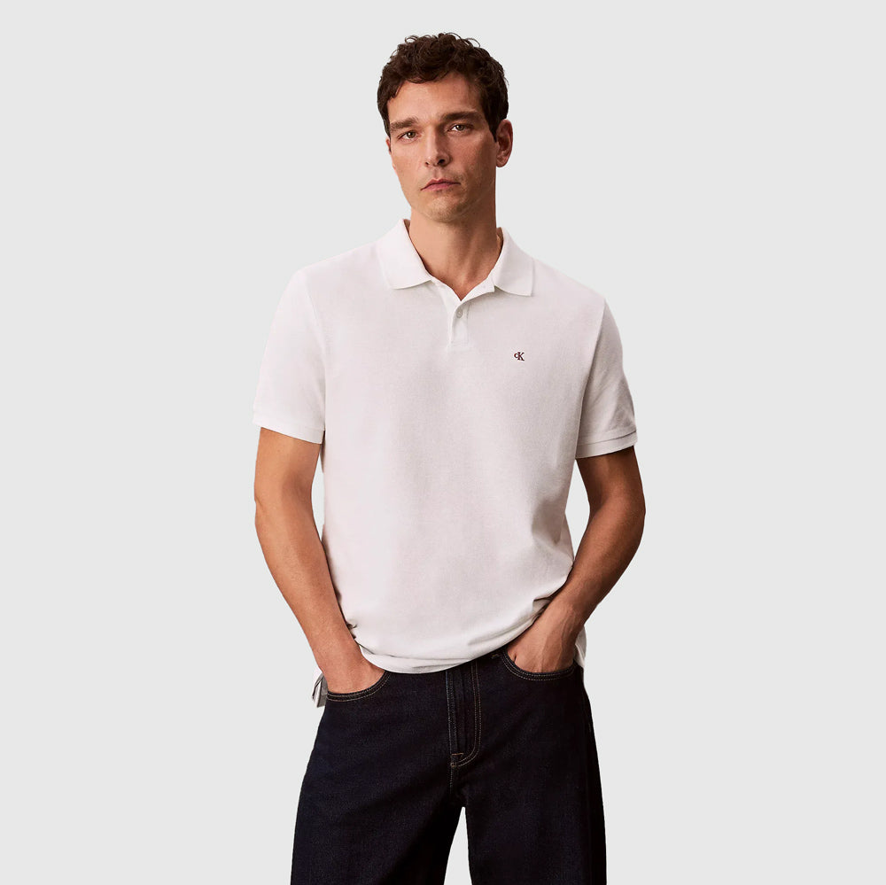 Calvin Klein Casual Pique Classic Golfer - White |ThirdBaseUrban