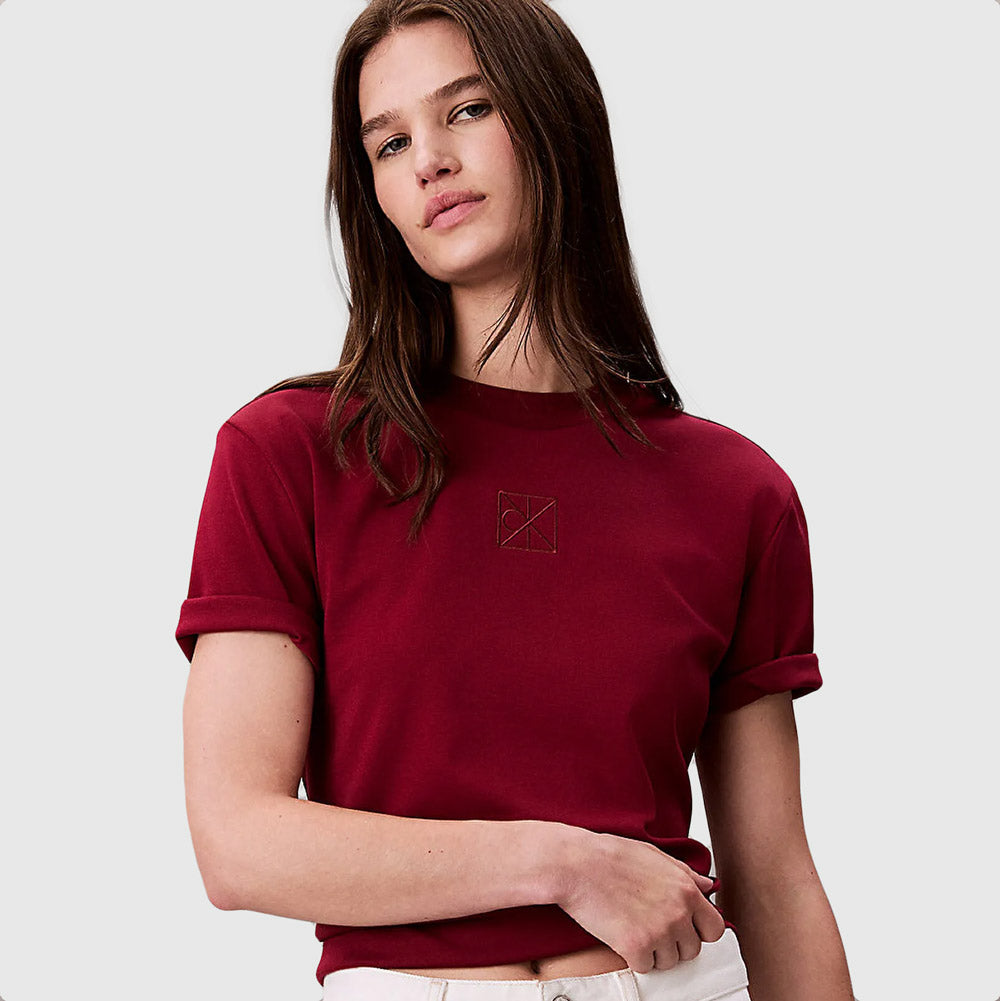 Lux Pima Emblem T-Shirt - Magenta