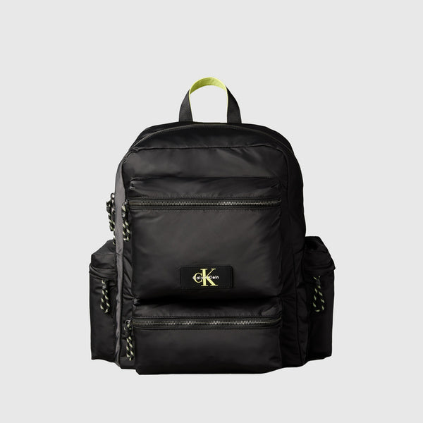 Calvin Klein Black Nylon Backpack Gold Hardware Laptop Travel Bag Calvin Klein Black Nylon Backpack with Gold Hardware  main image 4
