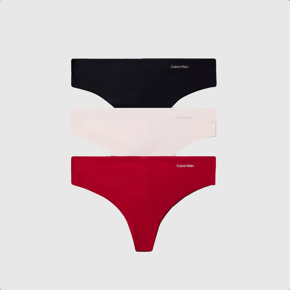 Calvin Klein 3 pack Thong - Red |ThirdBaseUrban