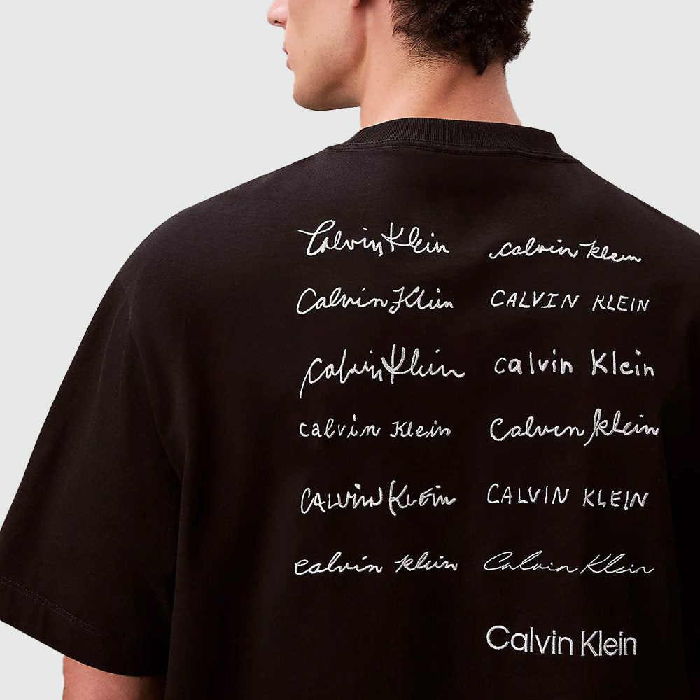 Relaxed Script Logo T-shirt - Black