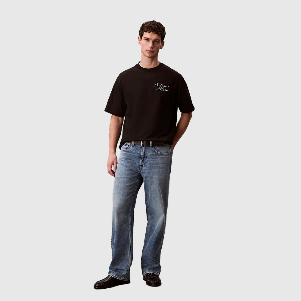 Relaxed Script Logo T-shirt - Black