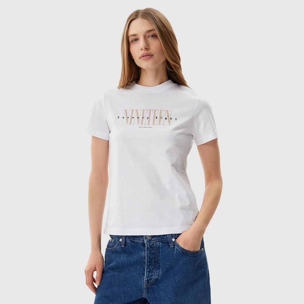 Calvin Klein Graphic Regular T - Shirt - White |ThirdBaseUrban