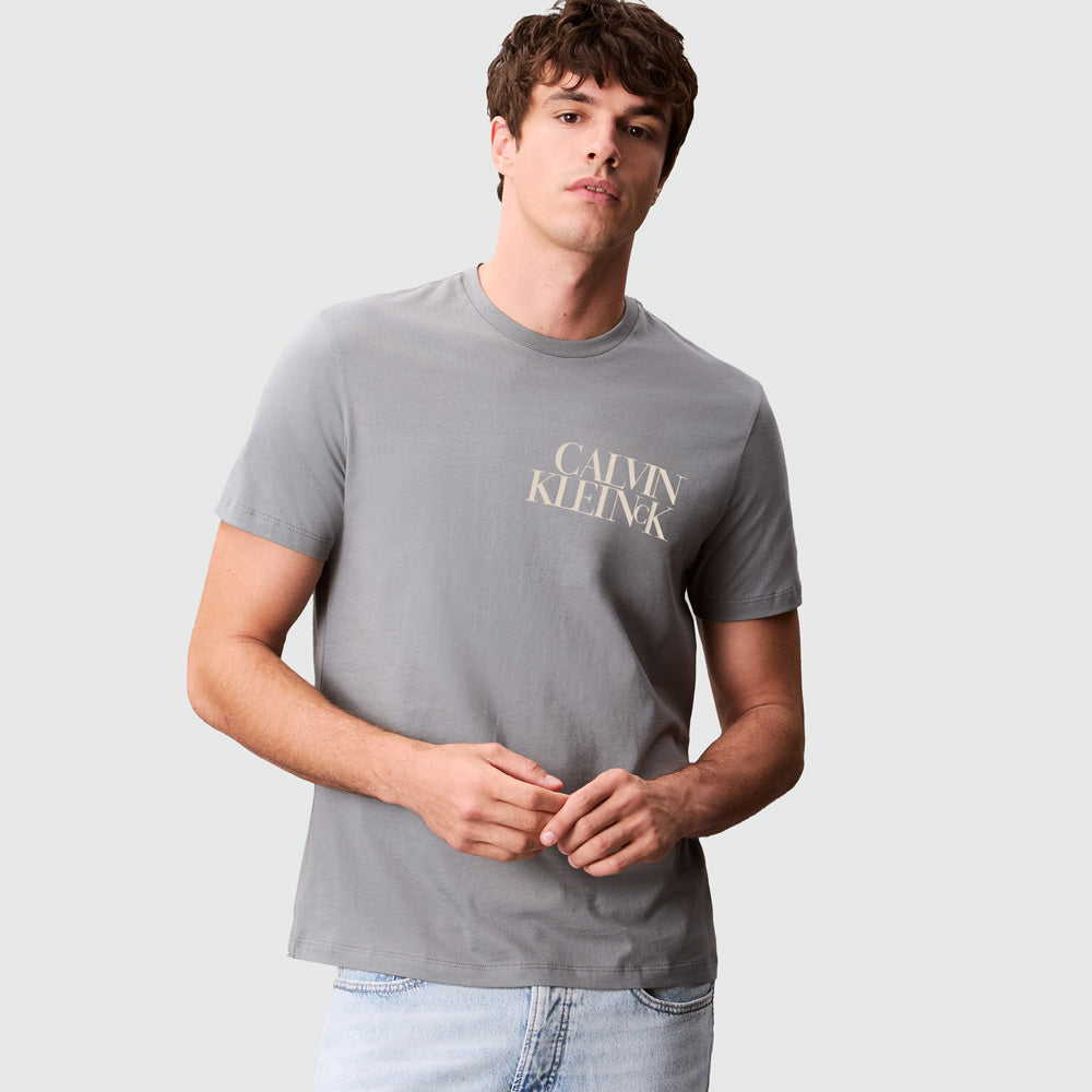 Stack Graphic T-Shirt - Grey