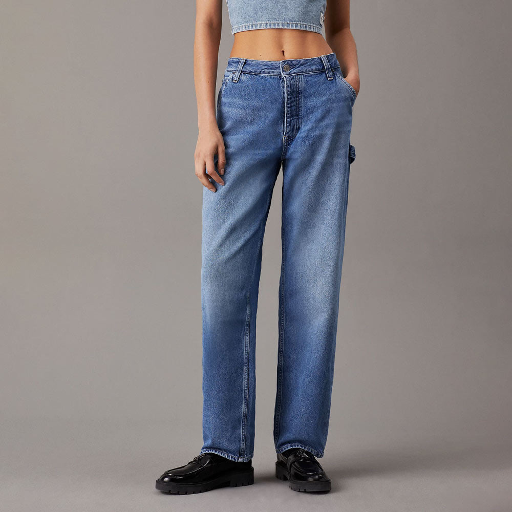 90'S Straight Hammer Loop Jeans - Denim Light