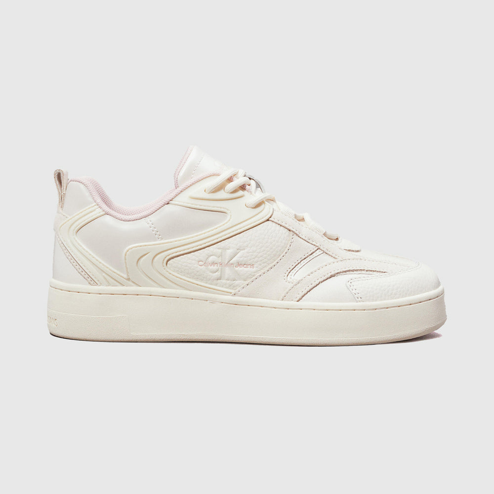 Calvin Klein Basket Cupsole Sneaker - Offwhite Multi |ThirdBaseUrban