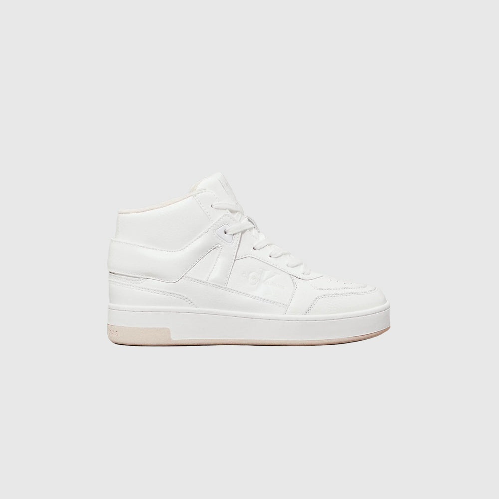 Calvin Klein Basket Cupsole Mid Sneaker - White Multi |ThirdBaseUrban