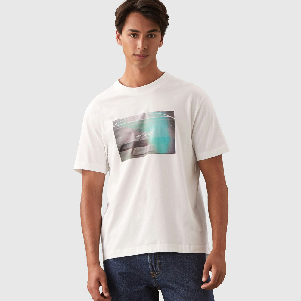 Calvin Klein Basketball Graphic T-Shirt - White |ThirdBaseUrban