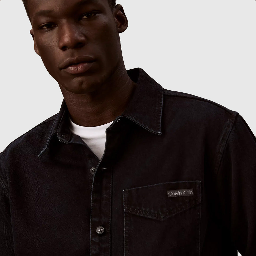 Stone 90S Overshirt - Black