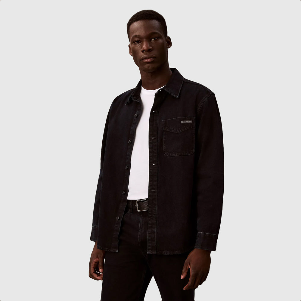 Calvin Klein Stone 90S Overshirt - Black |ThirdBaseUrban