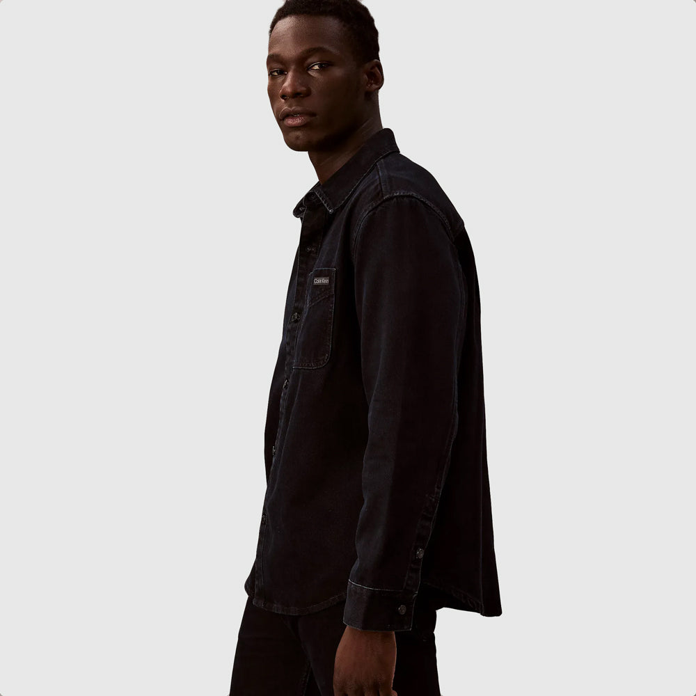 Stone 90S Overshirt - Black