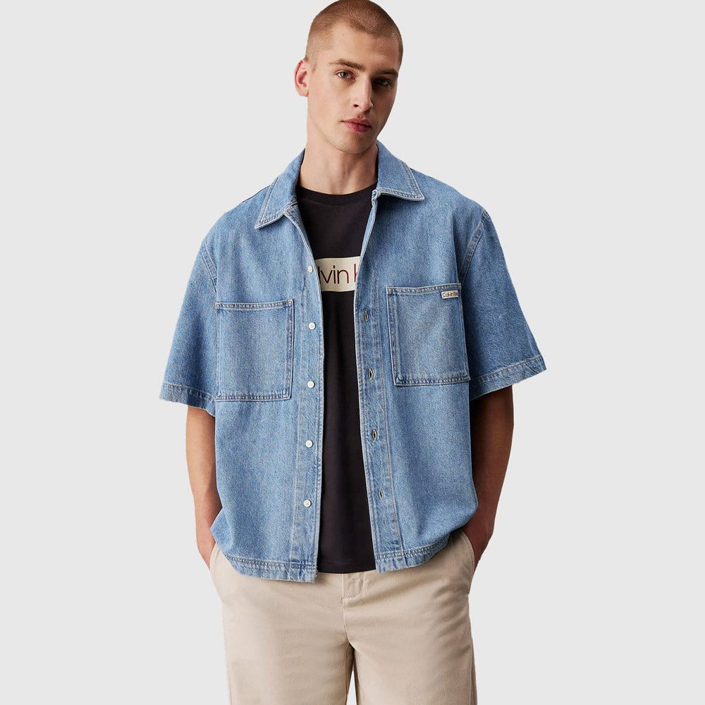 Calvin Klein Bowler Shirt - Denim Light |ThirdBaseUrban