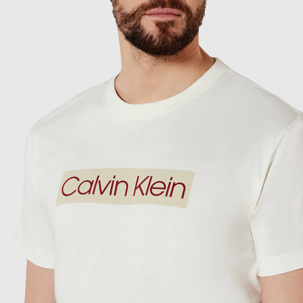 Label Print T-Shirt - Cream