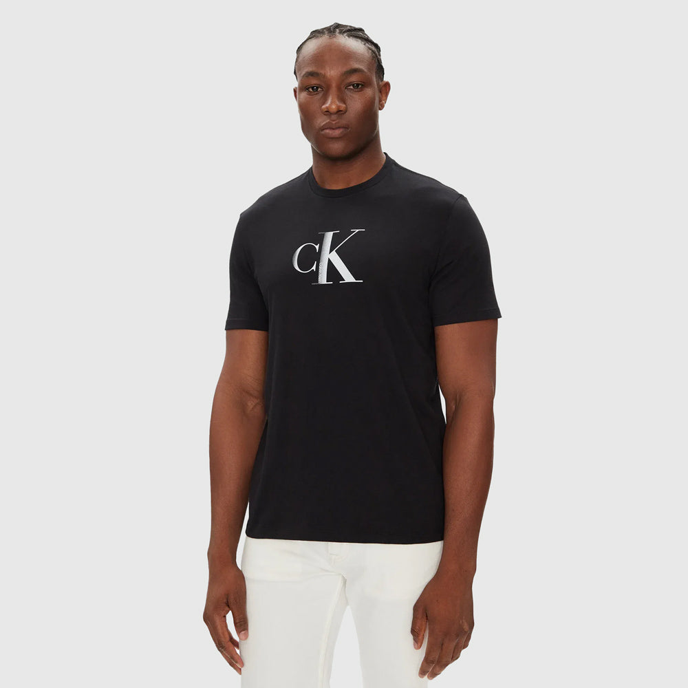 Calvin Klein Center Monogram T-Shirt - Black |ThirdBaseUrban