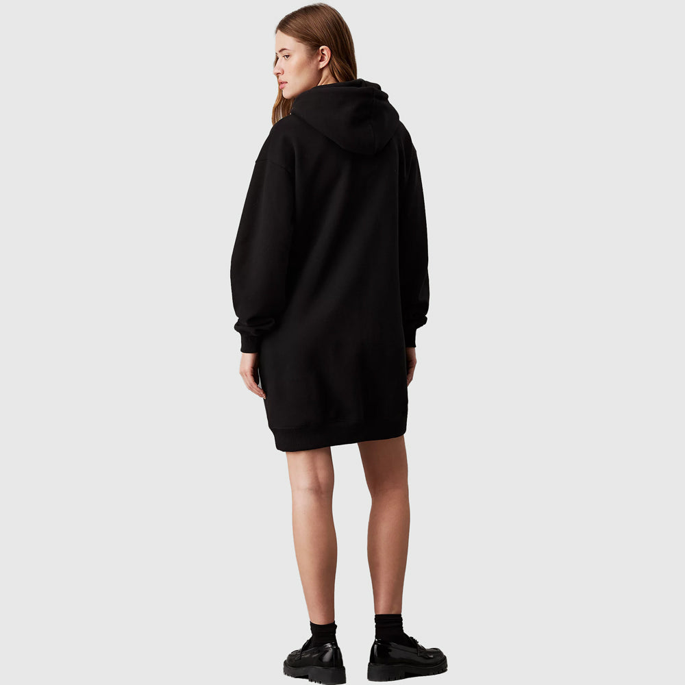 Chenille Hoodie Dress - Black