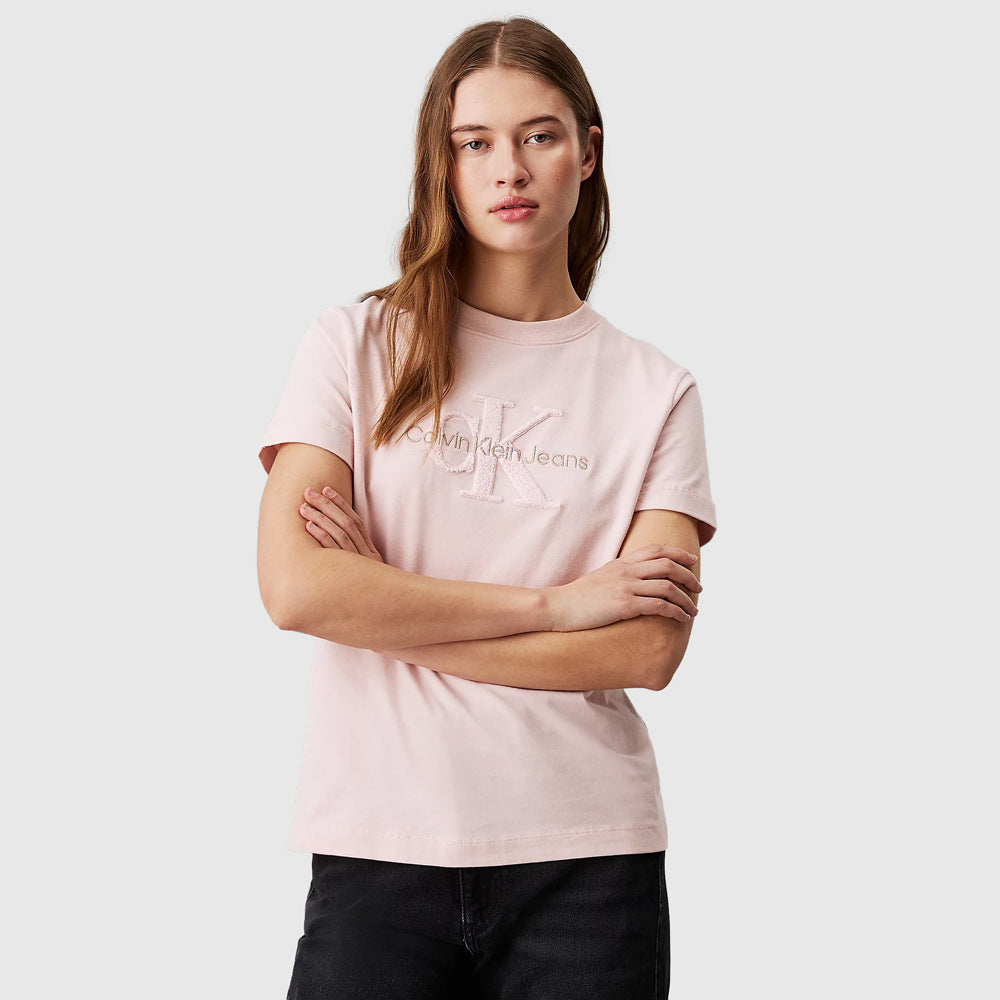 Calvin Klein Chenille Regular T-Shirt - Peach |ThirdBaseUrban