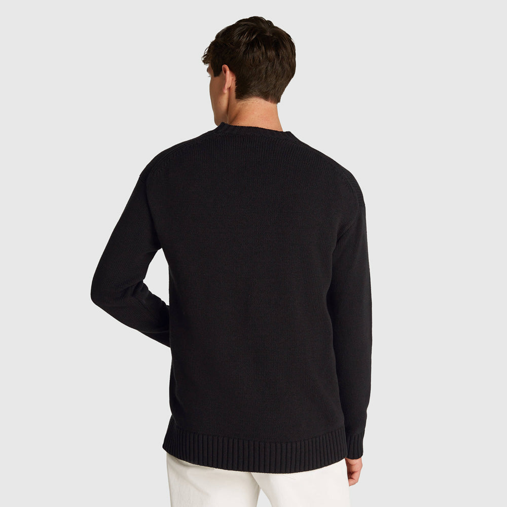 Chenille Monologo Sweater - Black