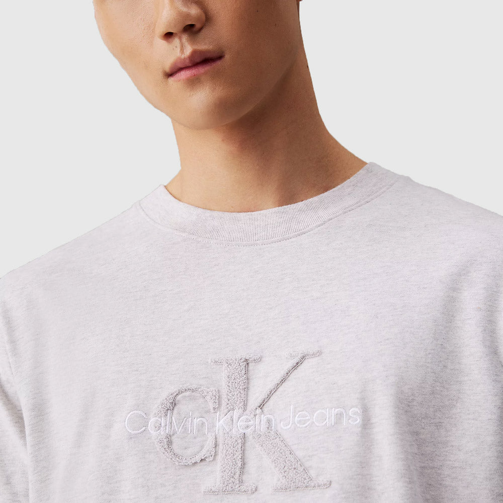 Chenille Monologo T-Shirt - Grey Heather