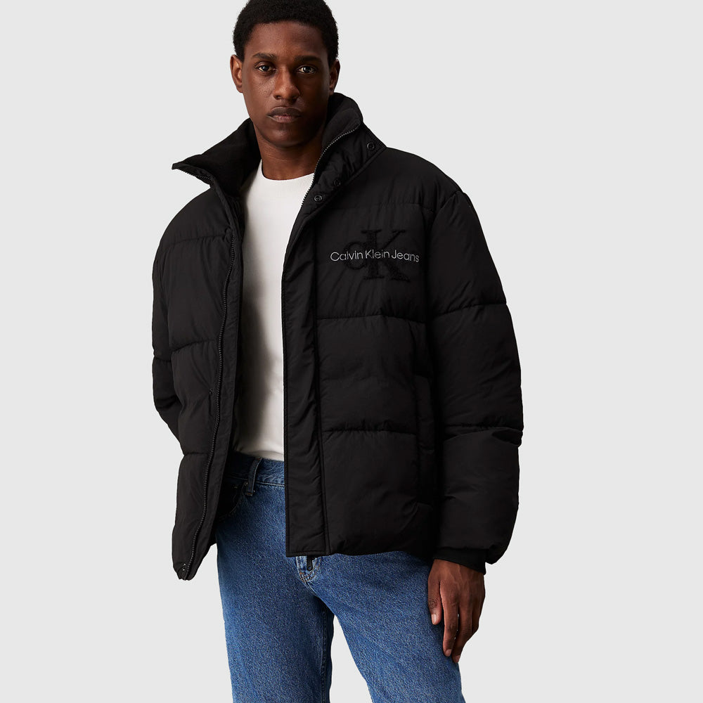 Calvin Klein Chenille Puffer Jacket - Black |ThirdBaseUrban