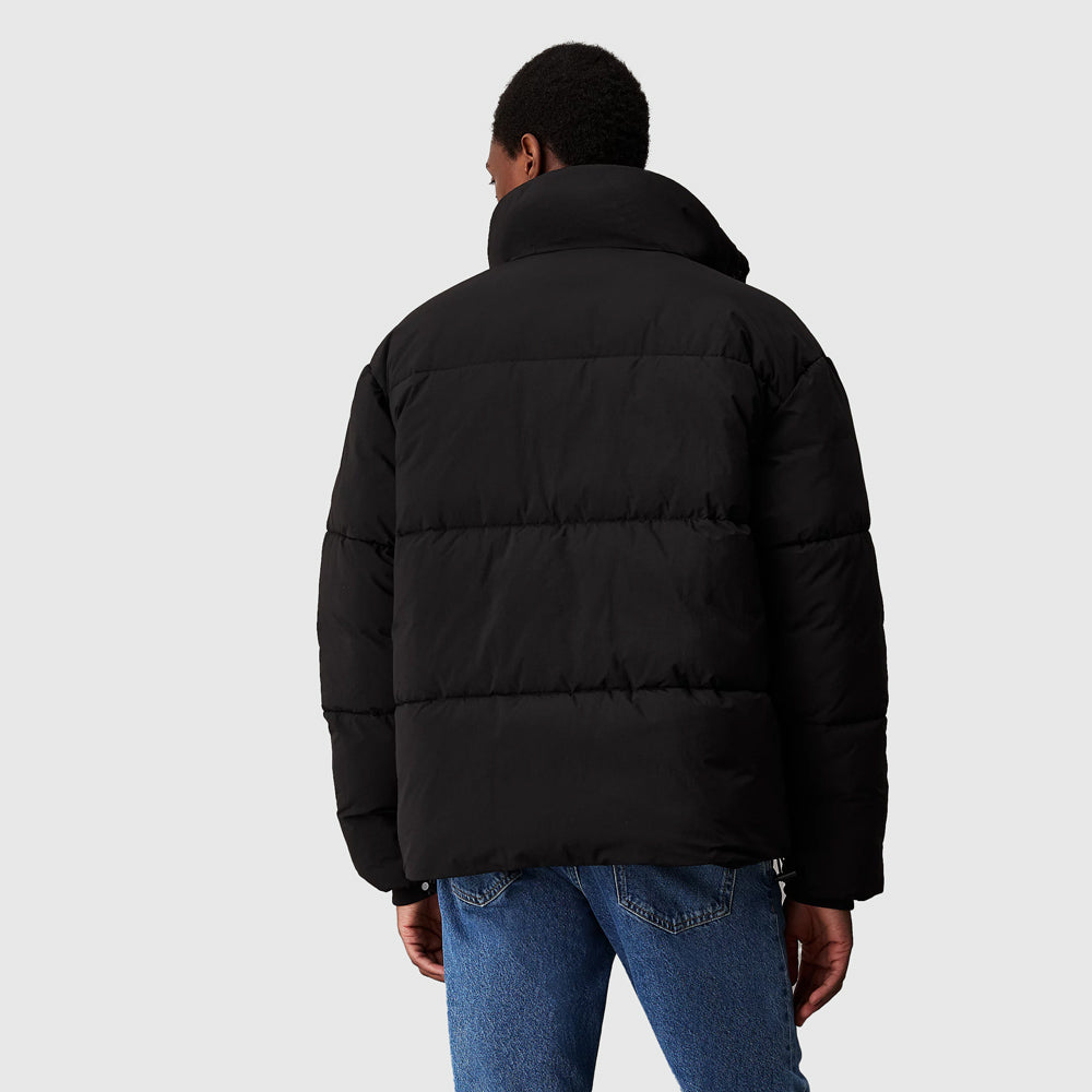 Chenille Puffer Jacket - Black