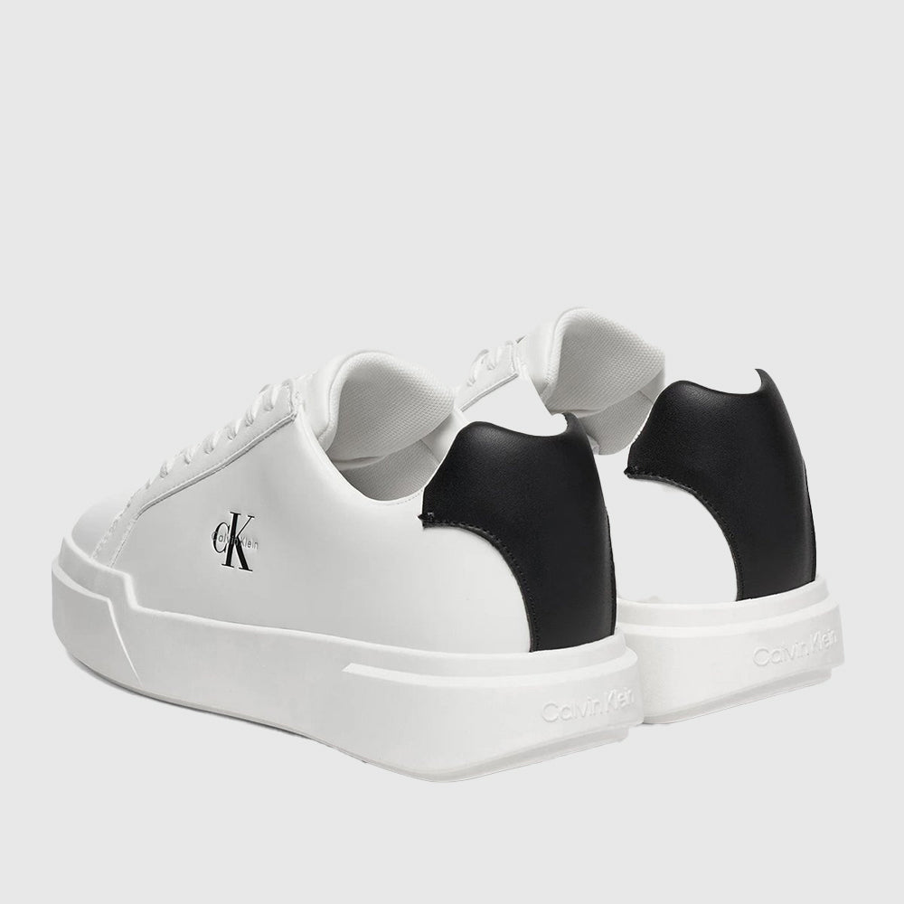 Leather Chunky Cupsole - White / Black