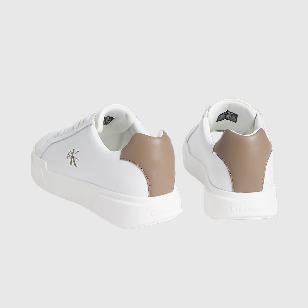 Chunky Cupsole Laceup Leather Sneaker - White Multi