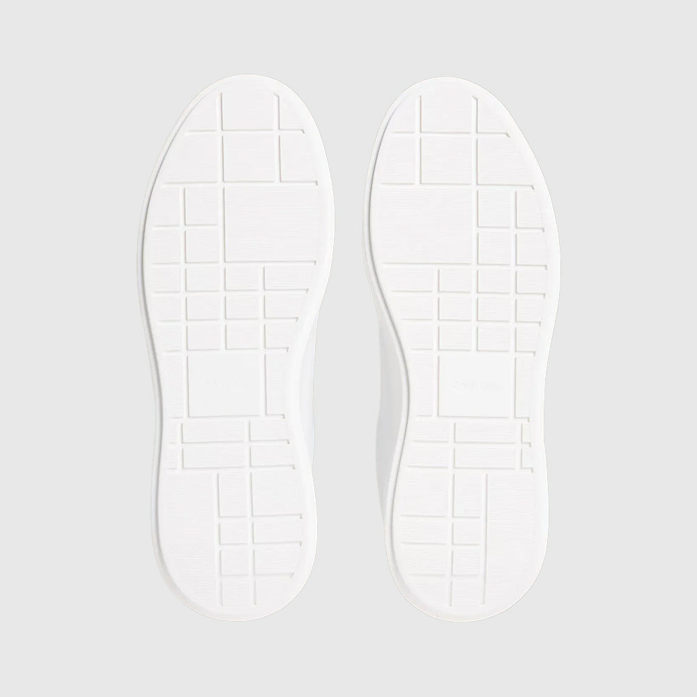Chunky Cupsole Laceup Leather Sneaker - White Multi