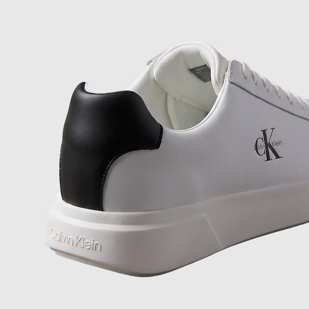 Leather Chunky Cupsole - White / Black