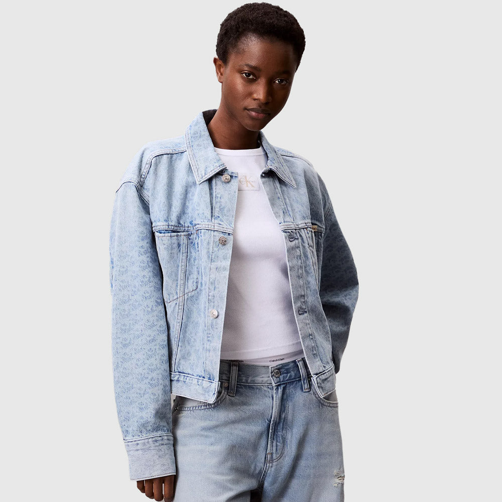 Calvin Klein Printed Trucker - Denim Light |ThirdBaseUrban