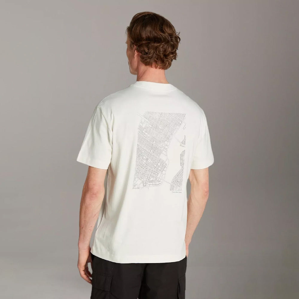 City Grid Map T-Shirt - Ivory