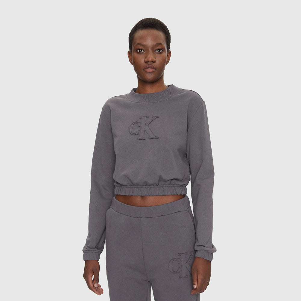 Calvin Klein  Applique Sweater - Grey |ThirdBaseUrban