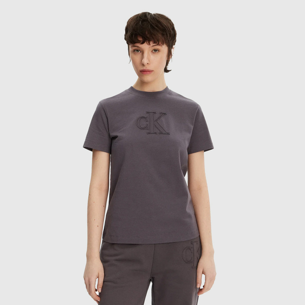 Calvin Klein Applique Regular T-Shirt - Grey |ThirdBaseUrban
