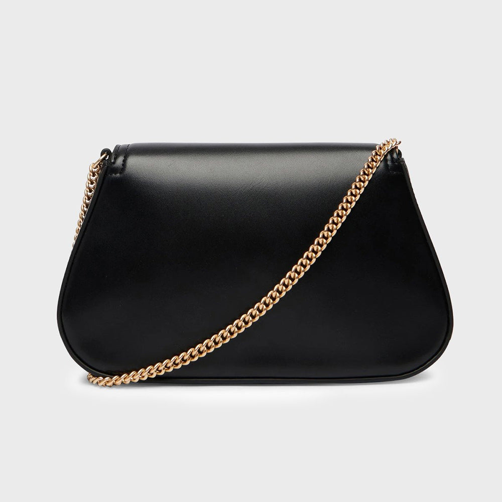 Monogram Hardware Chain Shoulder Bag - Black
