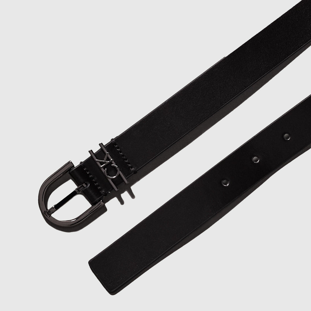 Loop Round Buckle Belt 2.5Cm - Black