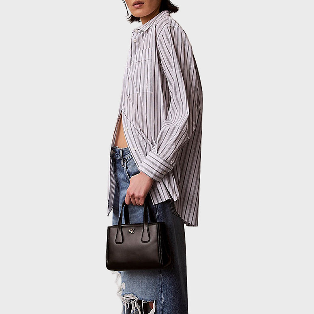 Ck Mini Tote Crossbody - Black