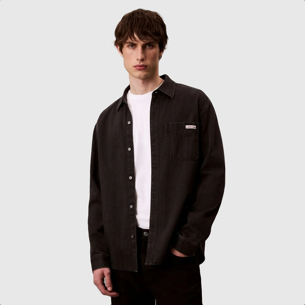 Calvin Klein Classic 205 Black Overshirt - Black  |ThirdBaseUrban