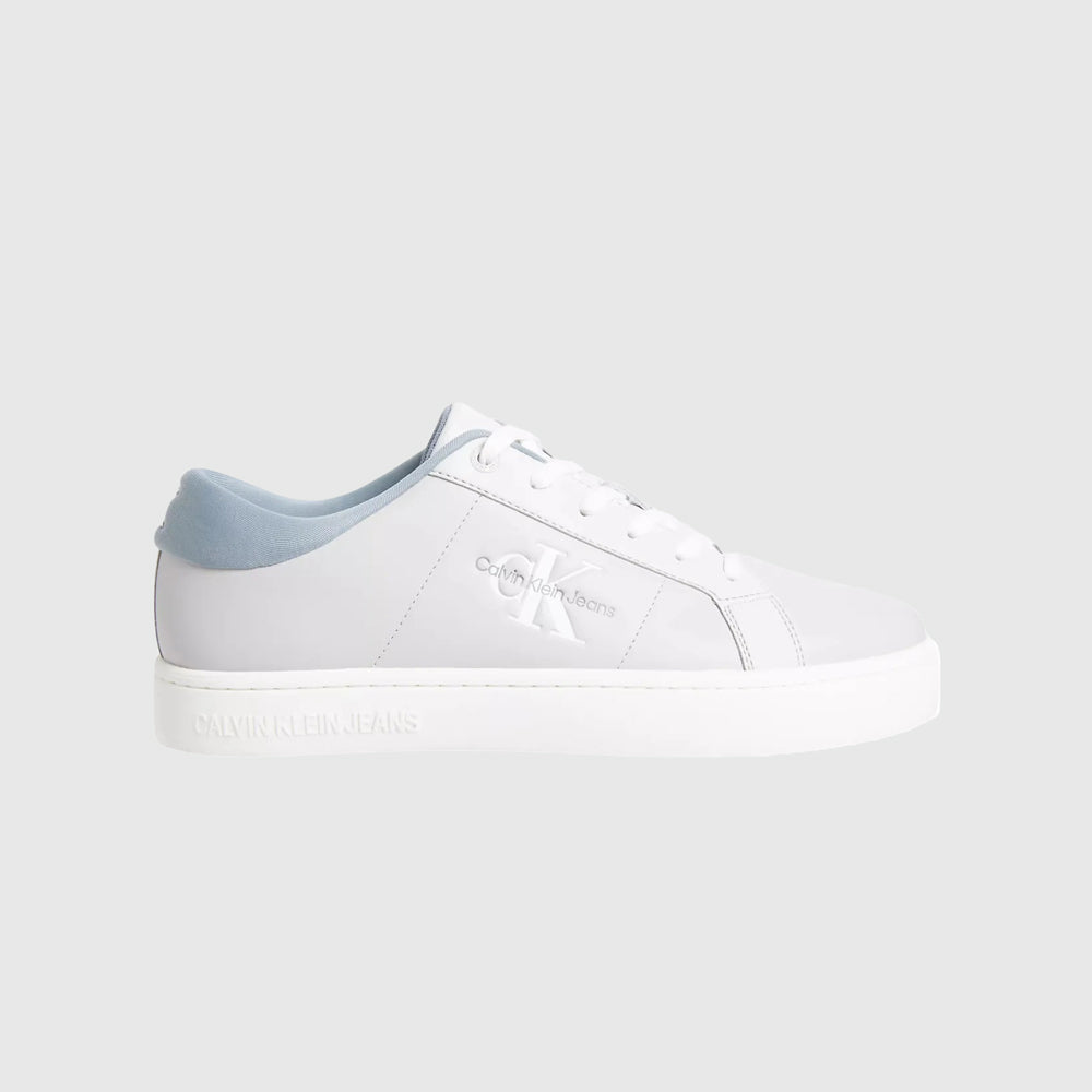 Calvin Klein Classic Leather Cupsole Sneaker - Grey Multi |ThirdBaseUrban