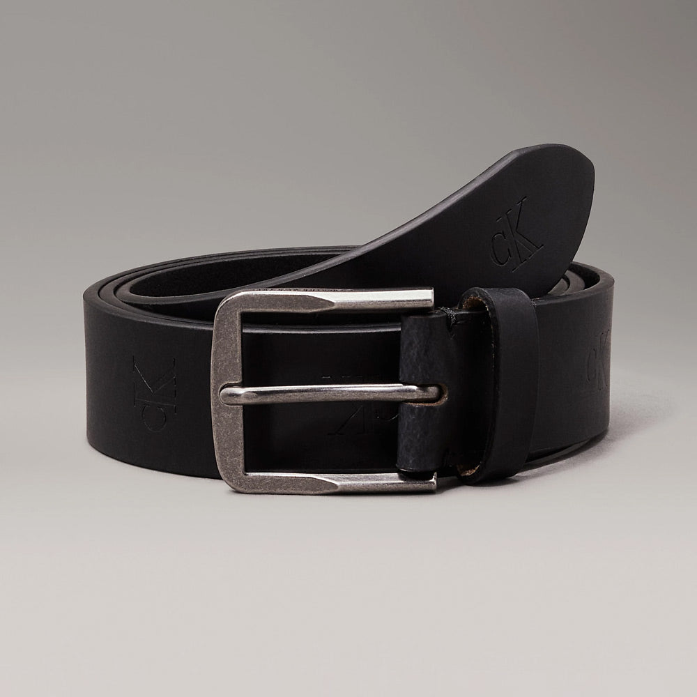 Classic Flat Leather Belt 35Mm - Black