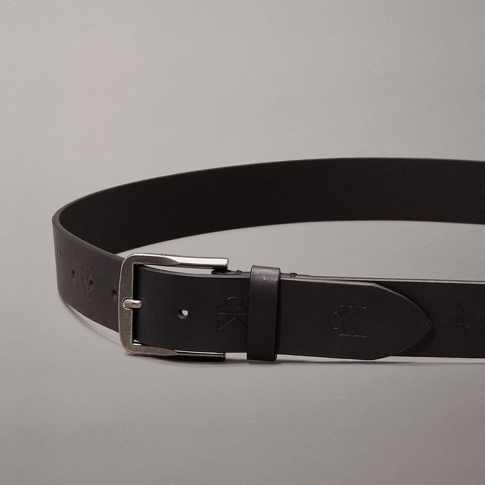 Classic Flat Leather Belt 35Mm - Black