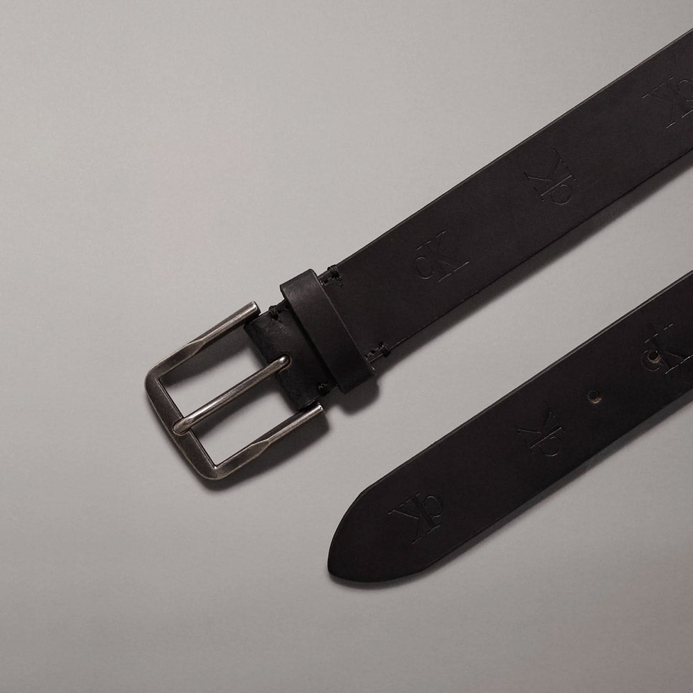 Classic Flat Leather Belt 35Mm - Black