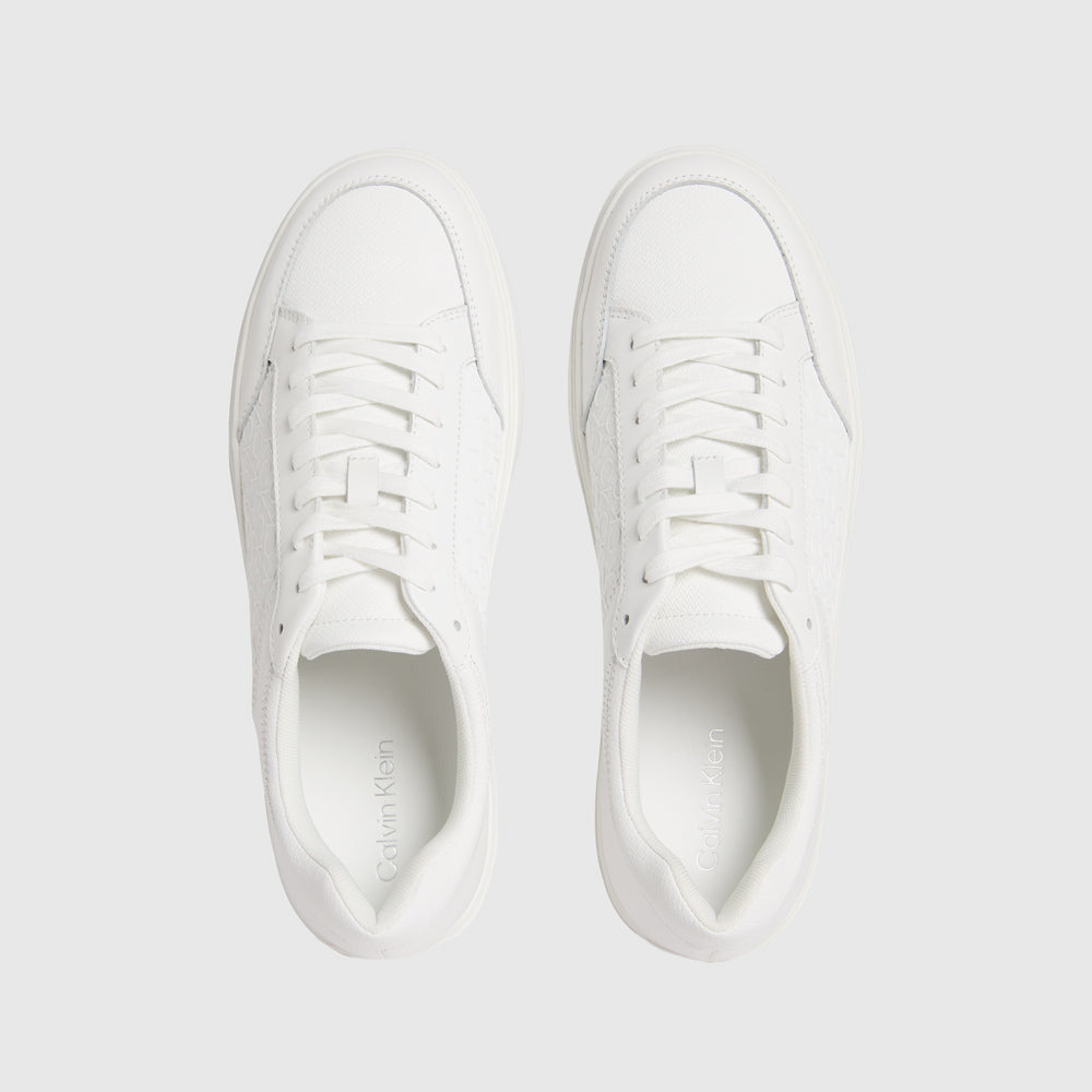Calvin Klein Mono Laceup Sneaker - White |ThirdBaseUrban