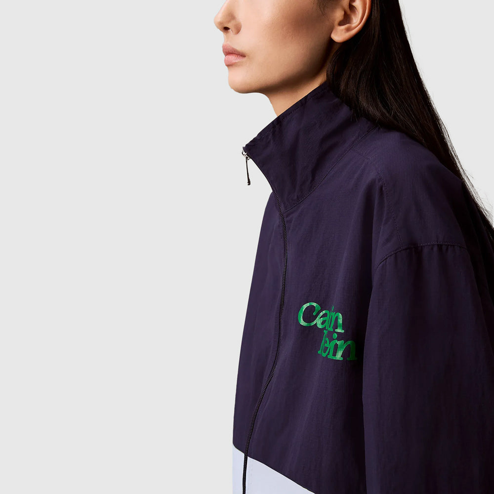 Colorblock Nylon Pullover - Blue Multi