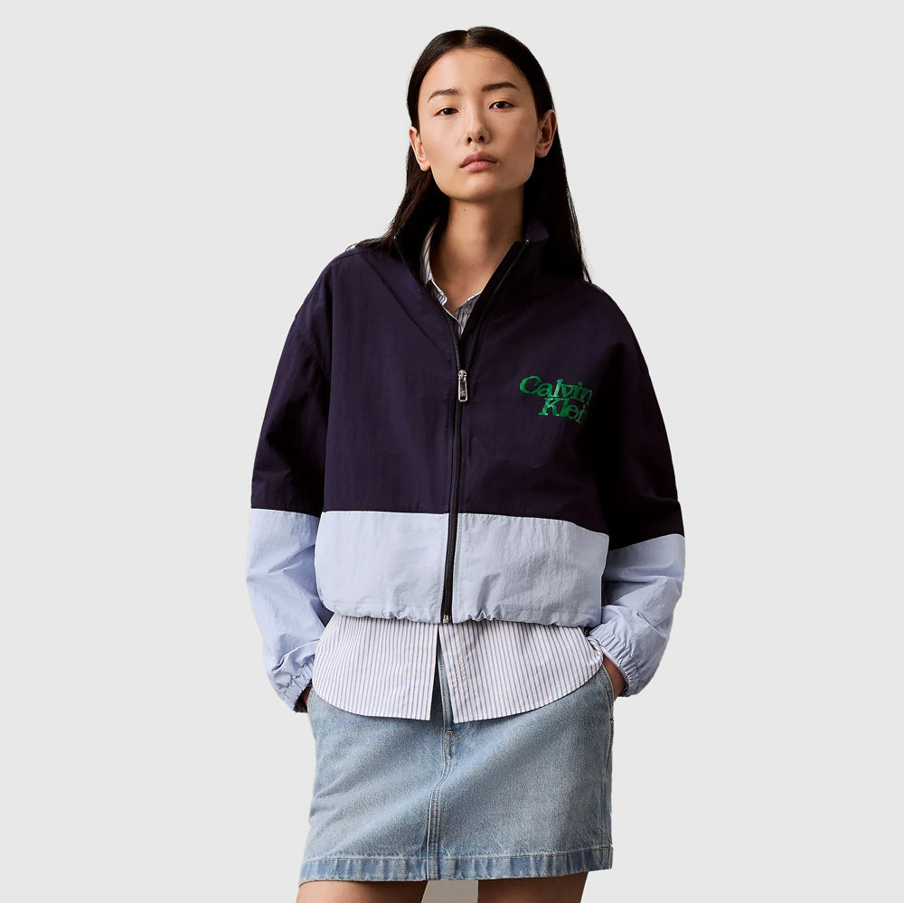 Calvin Klein Colorblock Nylon Pullover - Blue Multi |ThirdBaseUrban
