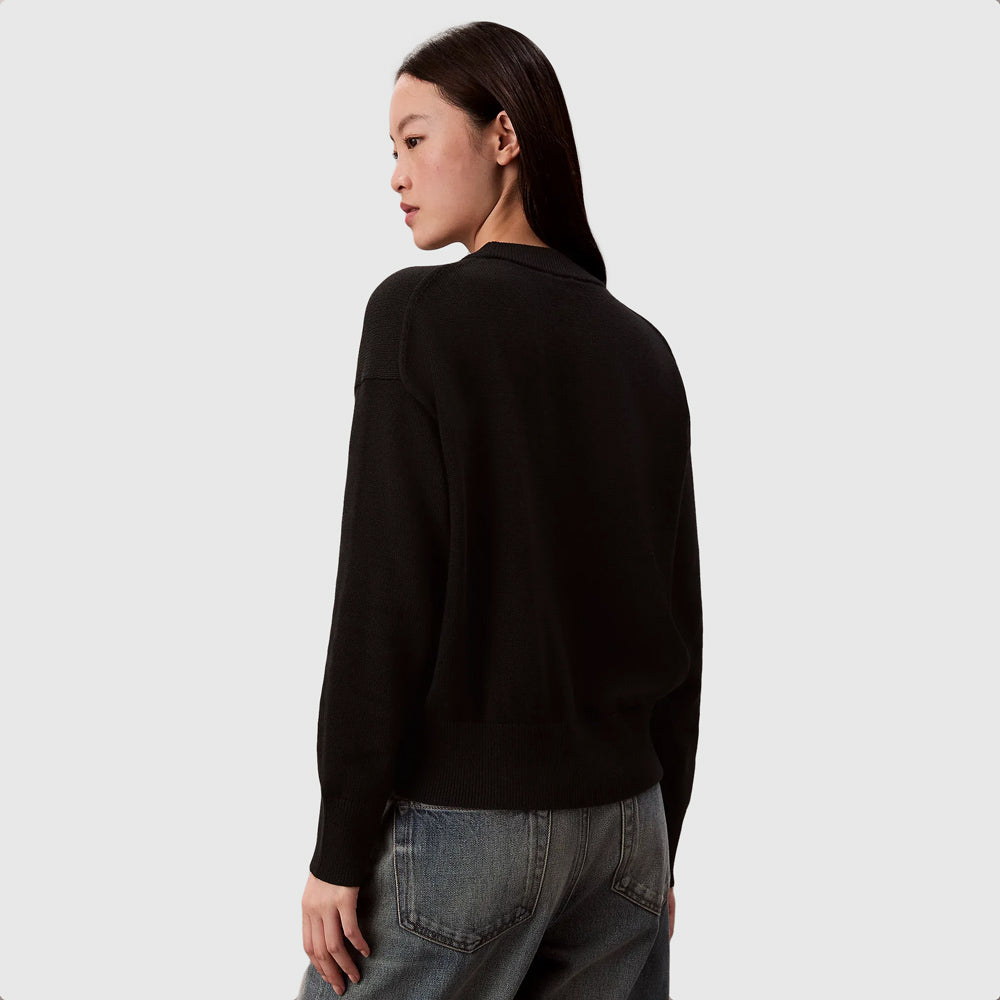 Cotton Graphic Pullover - Black