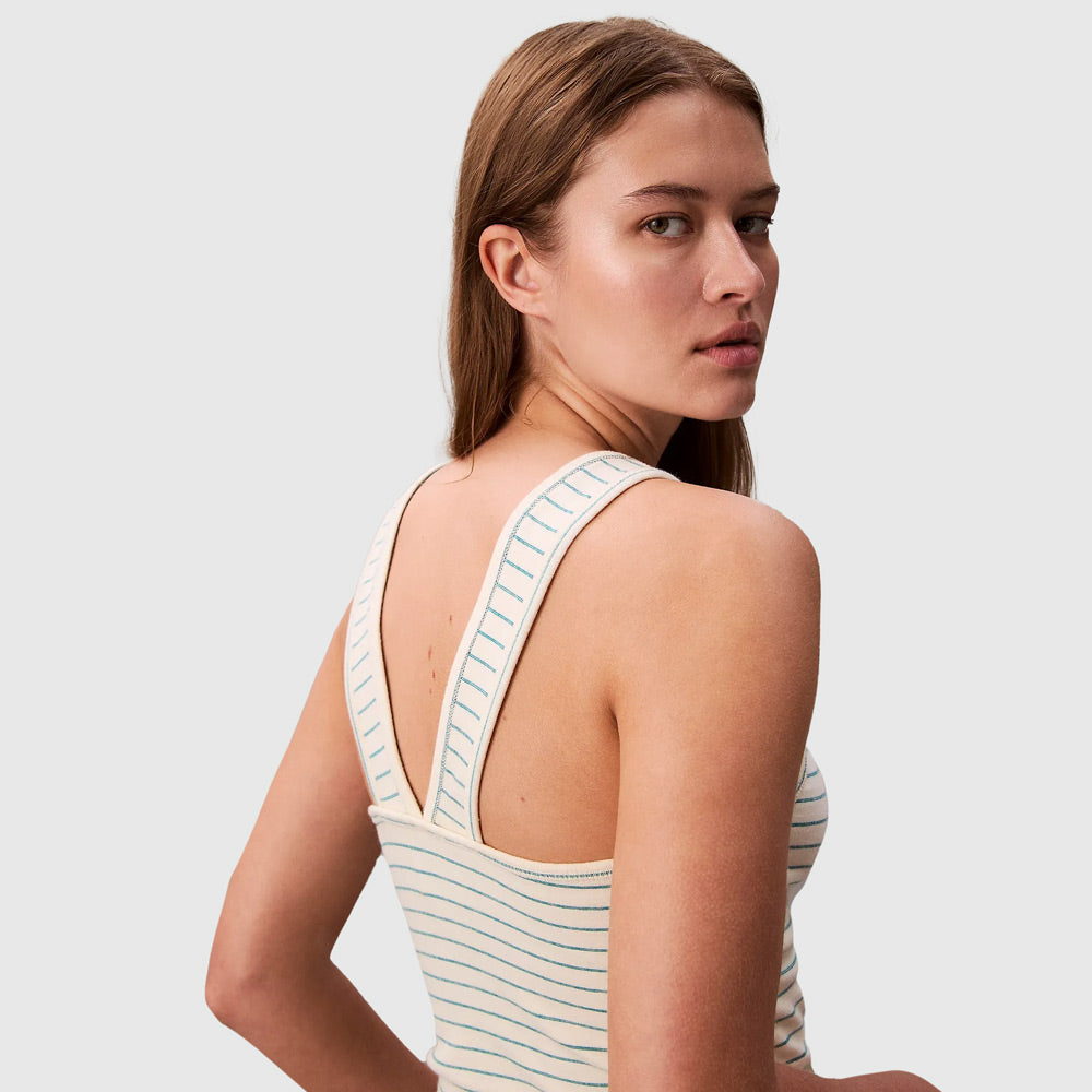 Calvin Klein Cotton Rib Tank - Stripe |ThirdBaseUrban