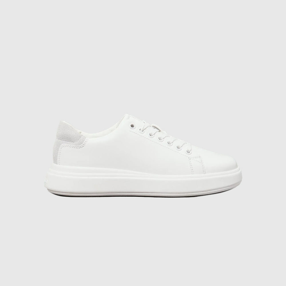 Calvin Klein Suede Cupsole Lace Up Sneaker - White Multi |ThirdBaseUrban